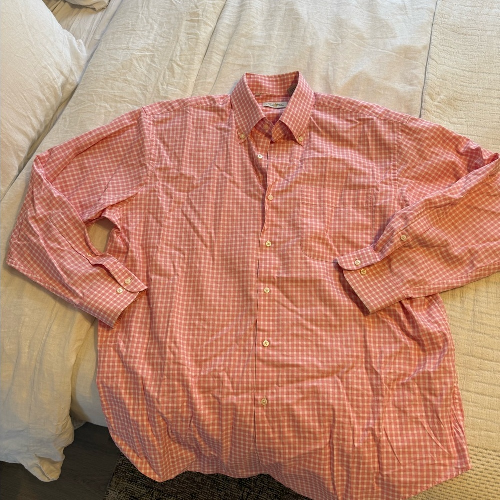 Peter Millar Pink Checkered button down